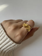 Golden Ruffle Ring