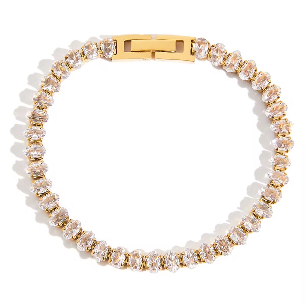 Crystal Cascade Tennis Bracelet