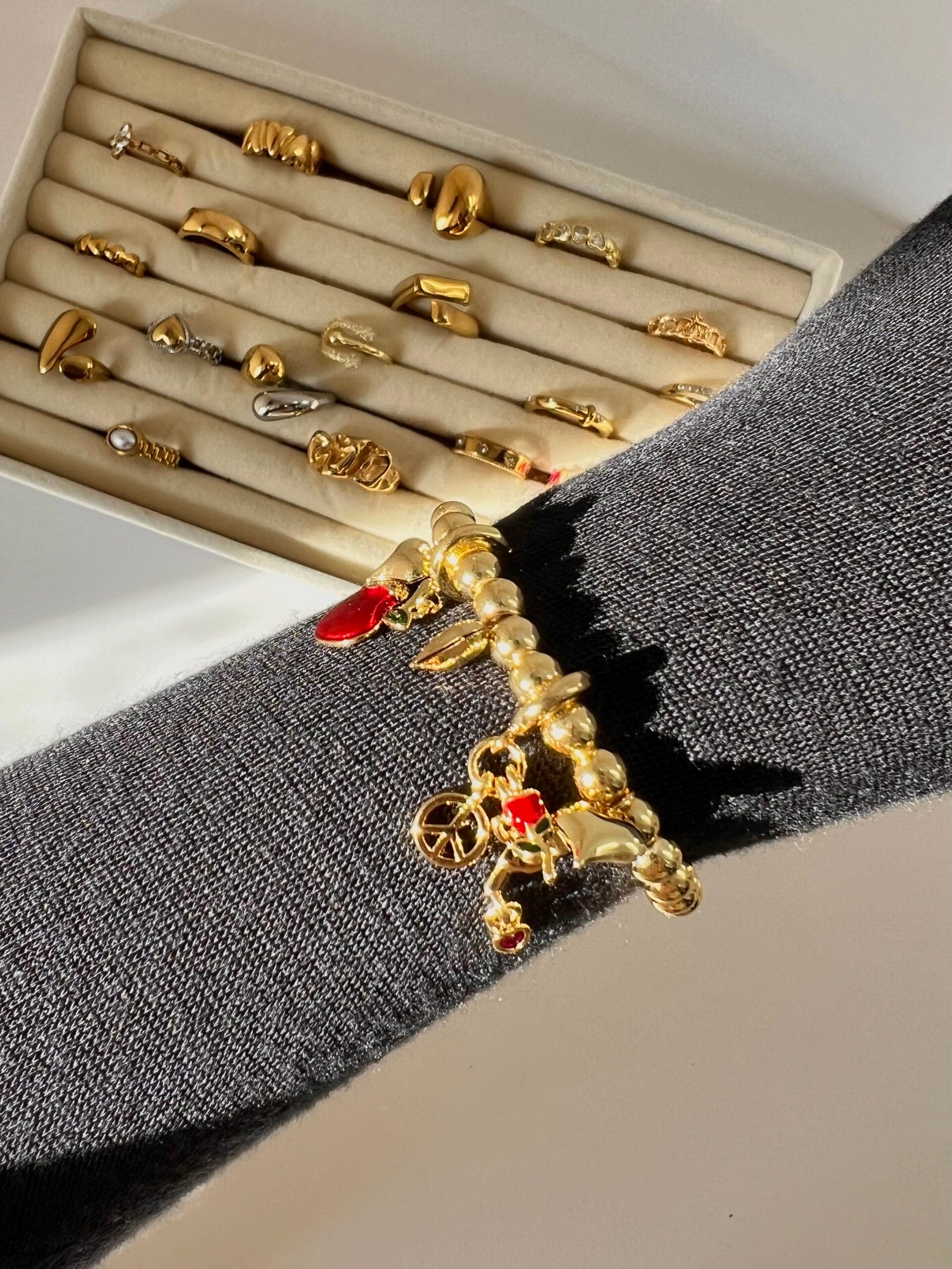 Candy Apple Charm Bracelet