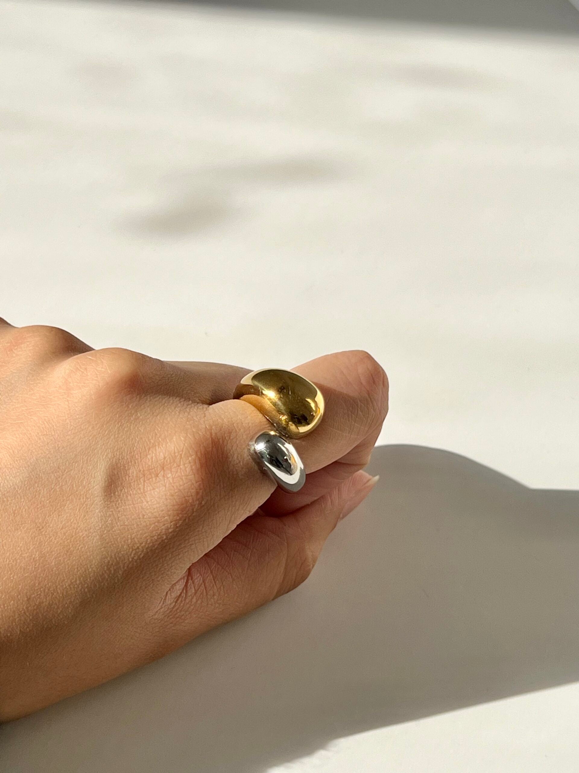 Moon & Sun Teardrop Ring